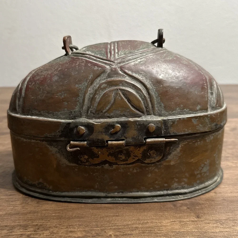 Vintage Copper Turkish Hammam Tinned Bath/Spa Soap Box‎